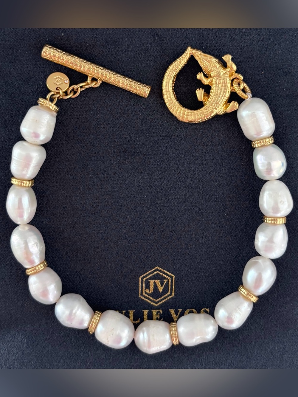 NWOT Julie Vos Alligator Pearl Bracelet - Picture 4 of 4